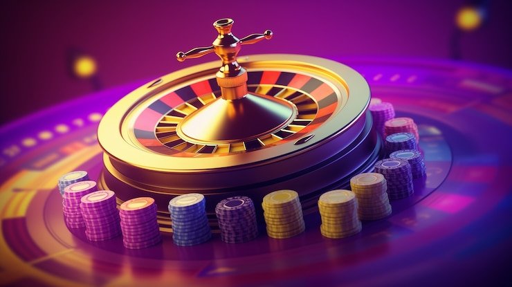 Betting grid with chip placement on Auto Roulette table